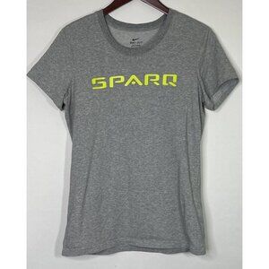 Women’s Nike Dri‎ Fit Gray Sparq Spelled Out Training T-Shirt Size Large